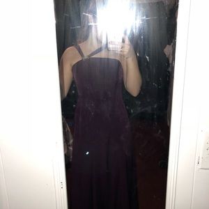 burgundy prom dress